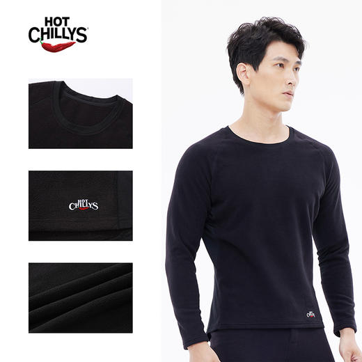HOTCHILLYS热椒10+男户外抓绒圆领保暖厚功能徒步登山内衣4715 商品图3