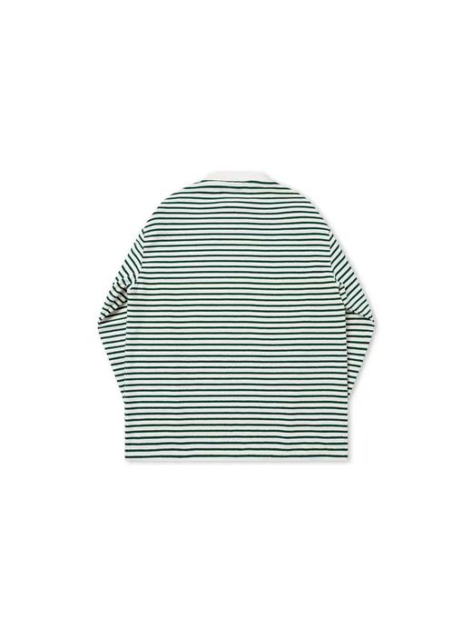 EviStub/E-4QCX542/色织毛巾针织T恤条纹长袖Tee 商品图2