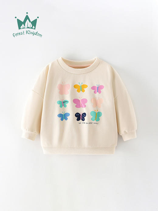 【秋装卫衣，时尚百搭，让宝宝时尚又可爱】女童卫衣秋款 秋装长袖小孩 中小童女宝宝上衣外穿 儿童童装-QQ 商品图0