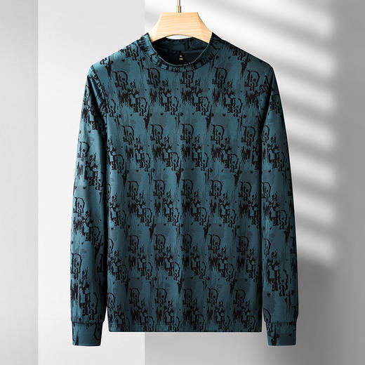 【新款DDS】大依优型大码花卫衣长袖休闲加肥加大男士胖子大码内搭上衣打底显瘦 商品图4