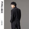 PINLI品立秋季新款立领新中式刺绣休闲西服男士国潮西装外套B243106027 商品缩略图2