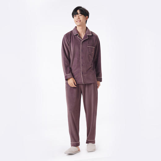 都市丽人都市锋尚睡衣亲情蜜语长袖海岛绒厚男士海岛绒套装FHT0C1 商品图3