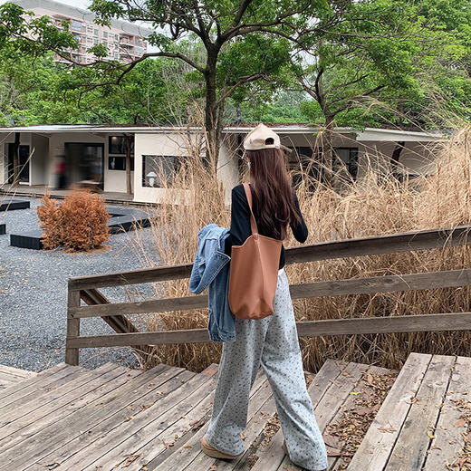 <曾小咸推荐> 灰色慵懒风高腰碎花休闲裤 商品图4