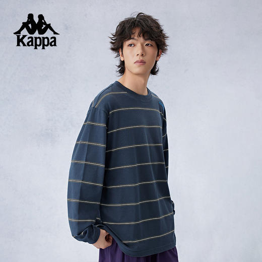 Kappa卡帕背靠背运动卫衣2024新款男复古纯棉套头衫针织长袖上衣K0E52TC82 商品图2