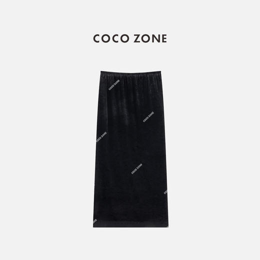 COCO ZONE 秋季纯色松紧腰半身裙垂感显瘦A字裙CC1C1849 商品图0