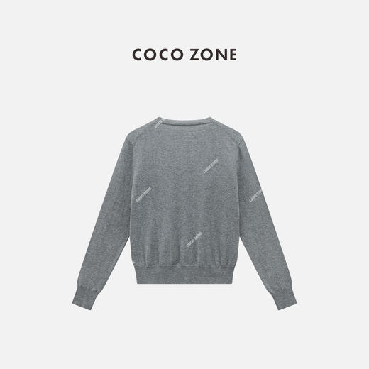 COCO ZONE 设计感圆领针织开衫长袖单排扣上衣CC2C1378 商品图3