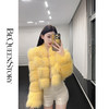 BeQueenStory【精灵雪球】精致优雅狐狸毛车条拼接蕾丝翻领外套 商品缩略图2