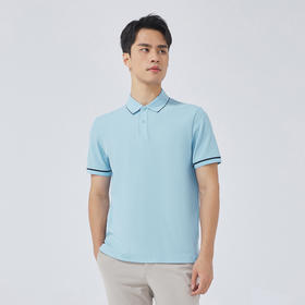 【大都会】雅戈尔 男士浅蓝短袖T恤