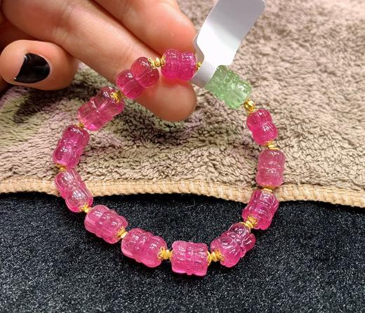 16.54ct 雕刻碧玺手链 商品图0