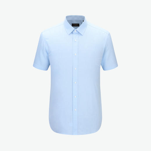 【大都会】雅戈尔 男蓝色格子DP系列短袖衬衫 商品图4