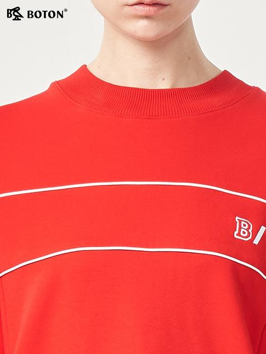 【第2件半价！尾货清仓不退换】波顿春季简约长袖休闲时尚圆领显瘦针织连衣裙女中长款LD223320 商品图3