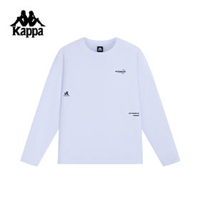 Kappa卡帕背靠背2024新款男士纯棉运动上衣跑步长袖t恤男休闲卫衣K0E52TC81