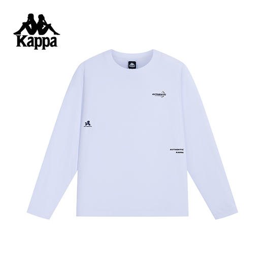 Kappa卡帕背靠背2024新款男士纯棉运动上衣跑步长袖t恤男休闲卫衣K0E52TC81 商品图0