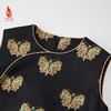 SAINTJOY/上久楷 女式宋锦连衣裙 中国风 复古 黑金蝴蝶 黑金绿款 CY1084207001 商品缩略图4