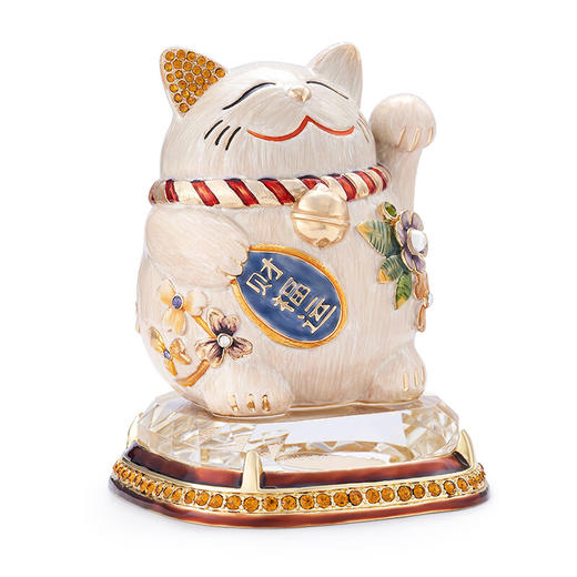 【样品特惠5折，仅1件，无货退款】罗比罗丹RORO招财猫摆件珐琅彩金属材质创意新店开业礼品家居软装饰品 商品图3