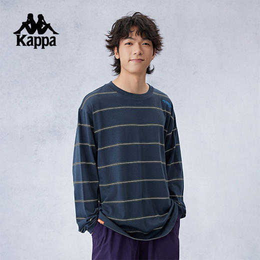 Kappa卡帕背靠背运动卫衣2024新款男复古纯棉套头衫针织长袖上衣K0E52TC82 商品图0
