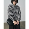 UMILAB【知秋】100%棉盐缩肌理感立体抗皱宽松短款格纹外套H1213H 商品缩略图0