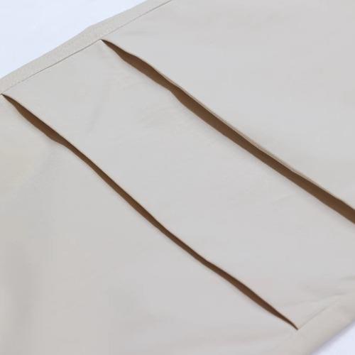 半身缘女裤 秋季杏色工装松紧腰长裤休闲裤243202P17802586 商品图3