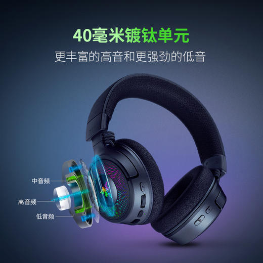 Razer雷蛇北海巨妖V4无线耳机【雷蛇官方直营，3年有限质保】 商品图3