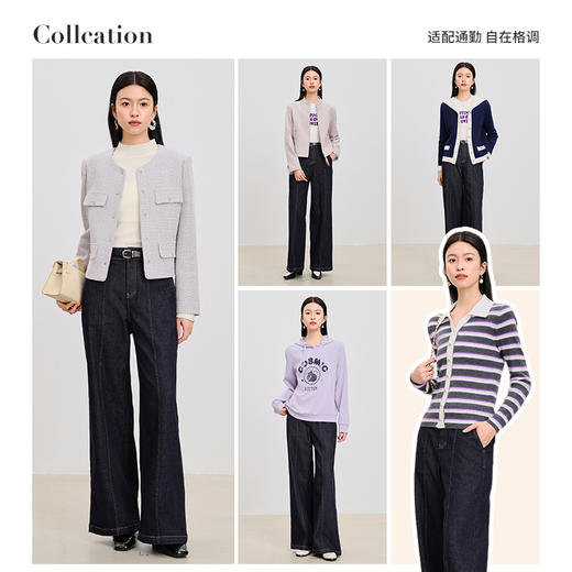 【商场同款】CNT4887“静奢牛仔裤” 复古原色牛仔 有质感 显瘦不挑人 直筒版型  后腰松紧 宽松舒适 商品图11