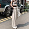 美式白色阔腿牛仔裤女2024新款高腰显瘦宽松褶皱慵懒垂感直筒裤子 商品缩略图2