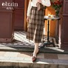 OLrain欧芮儿咖色格子半裙女秋季2024年新款百搭显瘦通勤半身裙 商品缩略图0