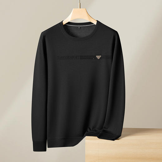 【新款DPF】大依优型大码长袖卫衣圆领套头加肥加大宽松休闲上衣男士打底 商品图0