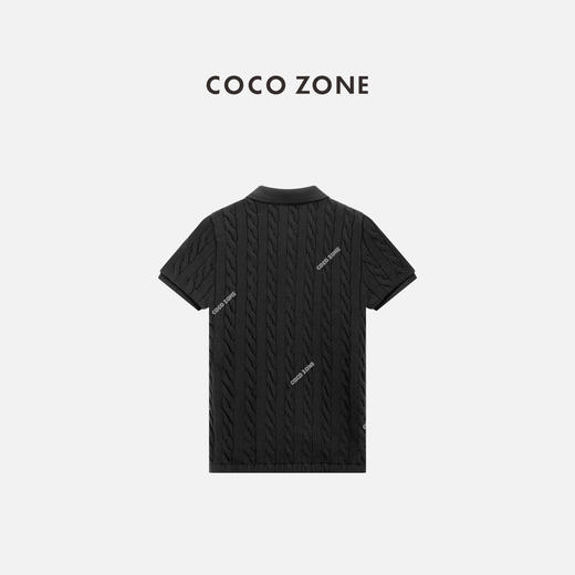 COCO ZONE 100棉短袖针织衫polo领上衣CC2C1629 商品图0