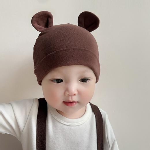 【哇!小熊耶~】春秋婴儿帽0一3月小帽子初生宝宝无骨胎帽秋纯棉套头帽 商品图3