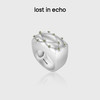 lost in echo2024秋季新款膨胀枕头小众银色高级方形锆石戒指女 商品缩略图0