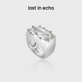 [捡漏价]lost in echo2024秋季新款膨胀枕头小众银色高级方形锆石戒指女