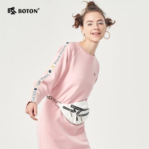 【尾货清仓不退换】波顿长袖polo美式连衣裙女设计感小众潮流春秋中长款卫衣裙子LD221320 商品图2