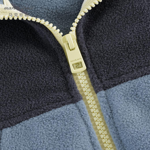马克珍妮男童拼色加厚摇粒绒外套2024年秋装新款241131 商品图4