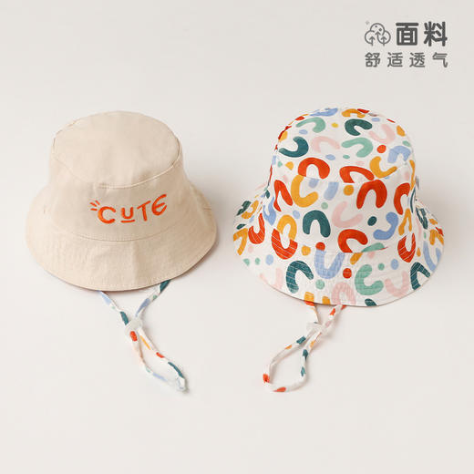 【可爱时尚 双面可带】宝宝帽子春秋季男宝女孩韩版遮阳防晒渔夫帽儿童可爱时尚外出盆帽 商品图1
