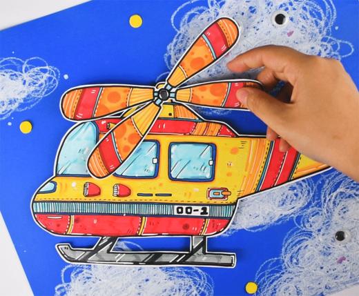 《空中小英雄：穿越云层的直升机》飞机/交通工具/自动发货：下单后，点击手机短信中收到的链接，即可获取文件下载的链接；如有任何问题，可添加客服微信hm33268获得帮助。 商品图1