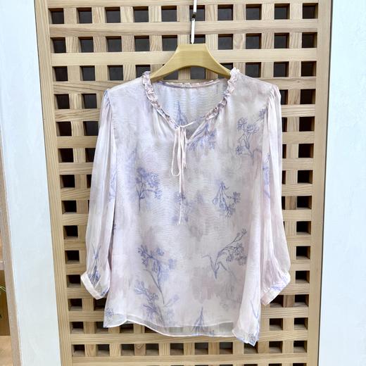 火桐hooton 烟雨江南 雪纺真丝上衣4371 商品图1