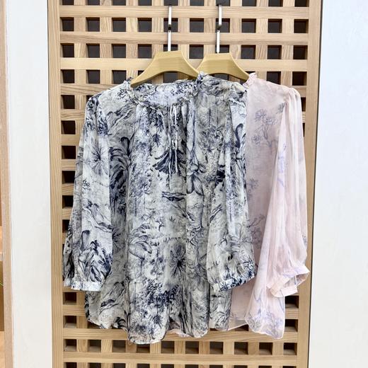 火桐hooton 烟雨江南 雪纺真丝上衣4371 商品图0