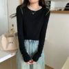 🍂🍂【岚可可撞色弹力圆领针织打底】✅、精致有设计感的单品穿搭，🔺配色都很绝，🌈不论是单穿还是叠搭外套都很有腔调！ 商品缩略图3