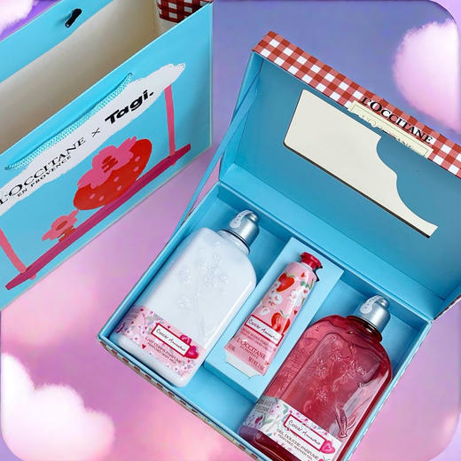 【双12嗨购节】【全球购·可顺丰直达】『送限定款礼盒礼袋』 L'occitane欧舒丹莓莓恋樱香氛套装沐浴露250ml+润肤乳250ml+护手霜30ml·现货速达 商品图5