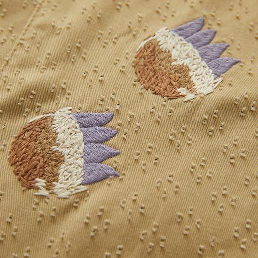 谜底大廓形风衣女2024秋新品休闲风百搭单排扣刺绣外套243ME1109 商品图3