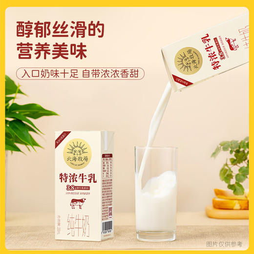 北海牧场特浓牛乳纯牛奶200ml*12（3.8g） 商品图4