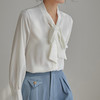 Im Presionismo 秋季纯色极简法式衬衫 |  面料丝滑垂顺 舒适透气 不易变形 肩部褶皱显直角肩 气质与性感兼备 简约通勤百搭款 商品缩略图1