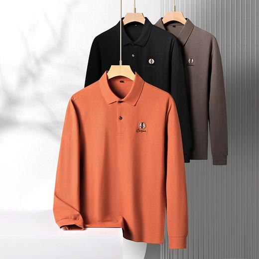 【100%棉】【新款DK】大依优型大码长袖Polo衫翻领纯棉男士加肥加大休闲大码男装宽松长袖体恤上衣 商品图7
