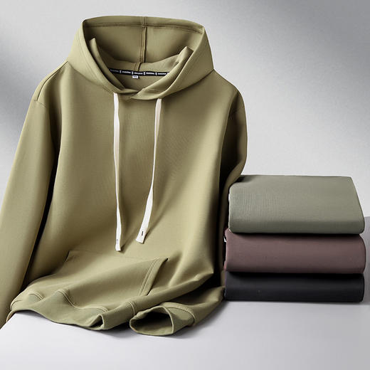 【新款DK】大依优型大码男装连帽卫衣长袖T恤加肥加大胖子上衣男士打底T恤休闲帽衫 商品图9