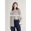 MAISON CECILE奶白/浅灰羊绒羊毛针织宽松百搭开衫 商品缩略图2