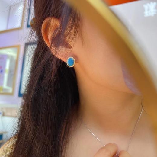 4.62ct 松绿石耳钉 商品图6