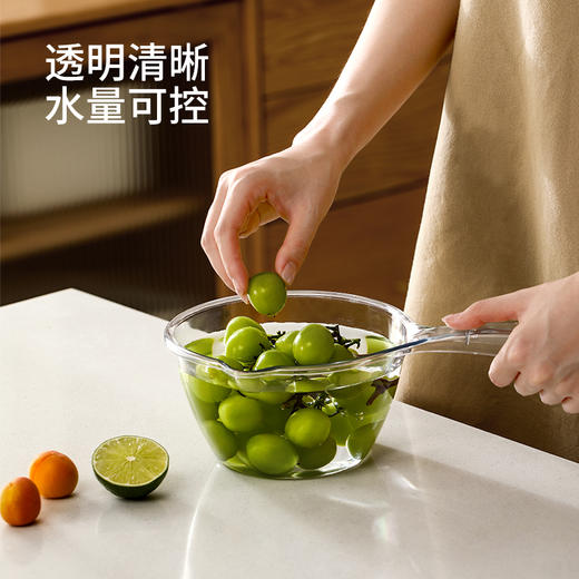 FaSoLa家用厨房透明水勺长柄简约创意塑料舀水勺加厚大容量水瓢 商品图1
