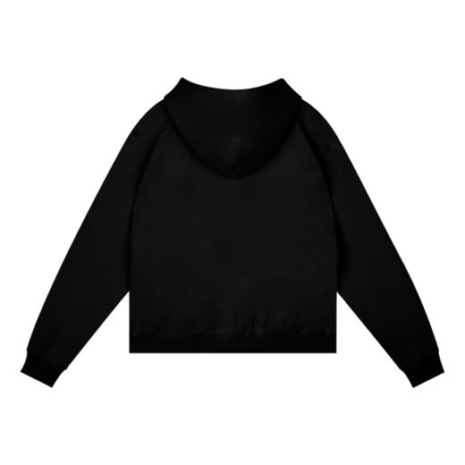 WassupHouse银牌狗狗印花插袋短宽连帽卫衣 商品图6