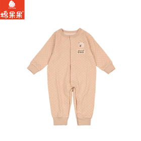 棉果果秋季新品春秋季男童女童彩棉爬服哈衣对开连体衣M301722199411
