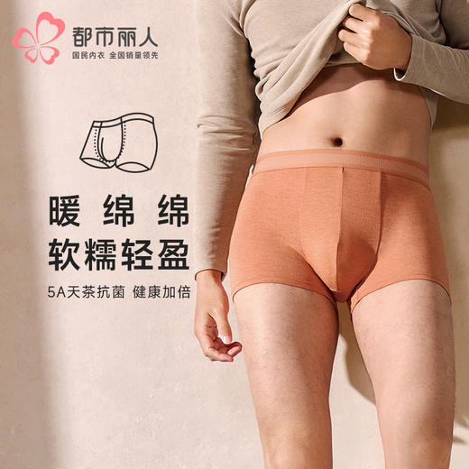 都市丽人都市锋尚内裤简约基础平角裤彩纱拉架男士内裤FKTCF3 商品图0